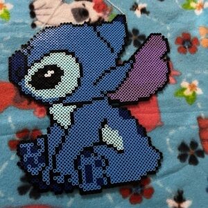 Stitch perler bead wall hanger art